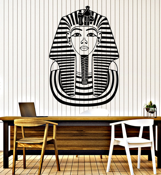 Vinyl Wall Decal Pharaoh's Golden Mask Tutankhamun Ancient Stickers Mural (g5618)