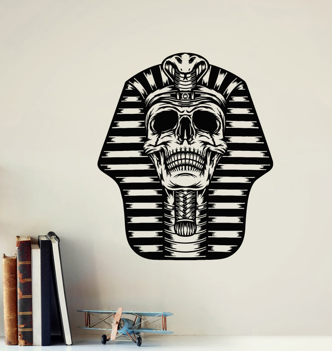 Vinyl Wall Decal Ancient Egyptian Pharaoh Skull Bones Skeleton Stickers Mural (g7170)