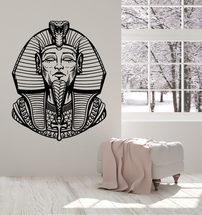 Vinyl Wall Decal Pharaoh Head Egyptian King Ancient Egypt Stickers Mural (g4481)
