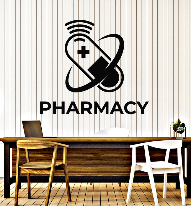 Vinyl Wall Decal Medicine Tablet Health Care Pharmacy Symbol Stickers Mural (g6718)