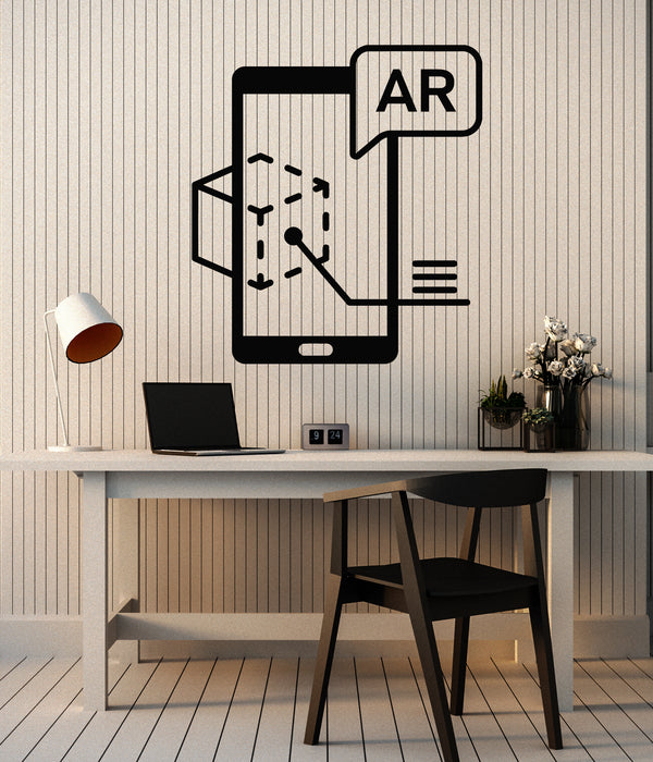 Виниловые наклейки на стену для мобильного телефона с приложением AR и виртуальной реальностью, декоративные наклейки, настенная роспись (g7134)