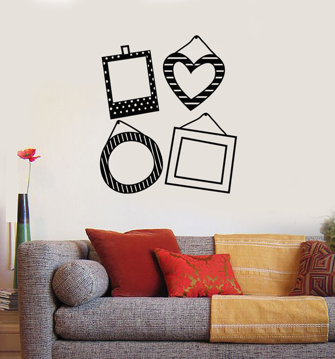 Vinyl Wall Decal Photo Frames For Family Decor Living Room Stickers Mural (g1758)