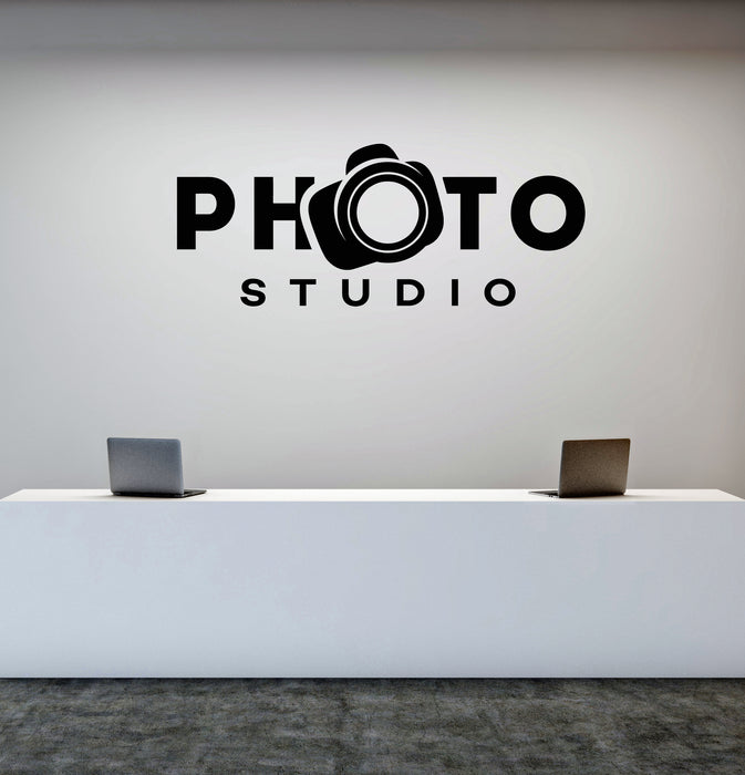 Photo Studio Vinyl Wall Decal Camera Lettering Decor for Business Stickers Mural (k211)