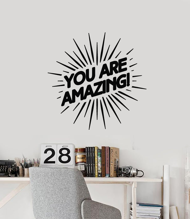 Vinyl Wall Decal Quotes Words You Are Amazing Word Inspirational Saying Stickers Mural (g1105)