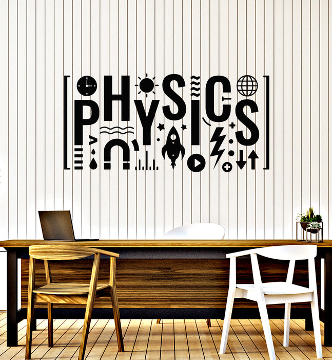 Vinyl Wall Decal Lettering Physics School Science Class Education Stickers Mural (g1710)