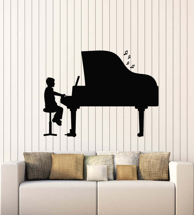 Vinyl Wall Decal  Piano Music School Musical Instrument Pianist Stickers Mural (g4354)
