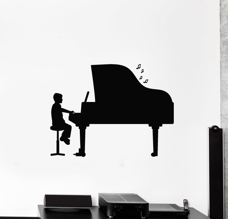 Vinyl Wall Decal  Piano Music School Musical Instrument Pianist Stickers Mural (g4354)