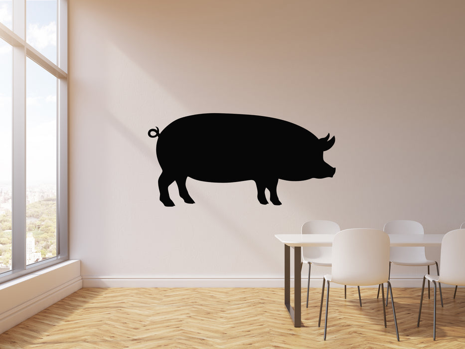 Vinyl Wall Decal Pig Butcher Shop Piggy Animal Farm Wild Boar Stickers Mural (g1482)