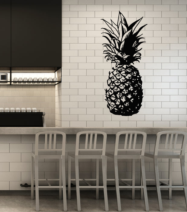 Vinyl Wall Decal Pineapple Fruit Exotic Food Palm Tropical Beach Stickers Mural (g3640)