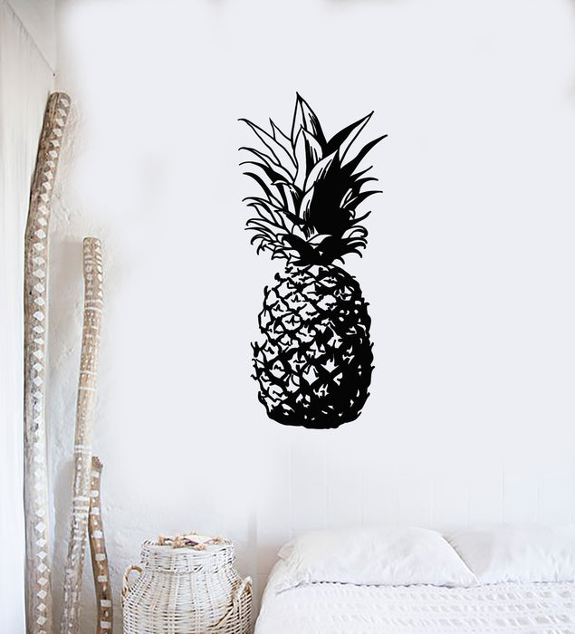 Vinyl Wall Decal Pineapple Fruit Exotic Food Palm Tropical Beach Stickers Mural (g3640)