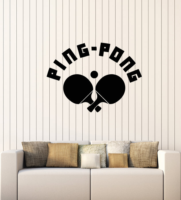 Vinyl Wall Decal Olympic Games Ping-Pong Club Sports Tennis Racket Stickers Mural (g4198)