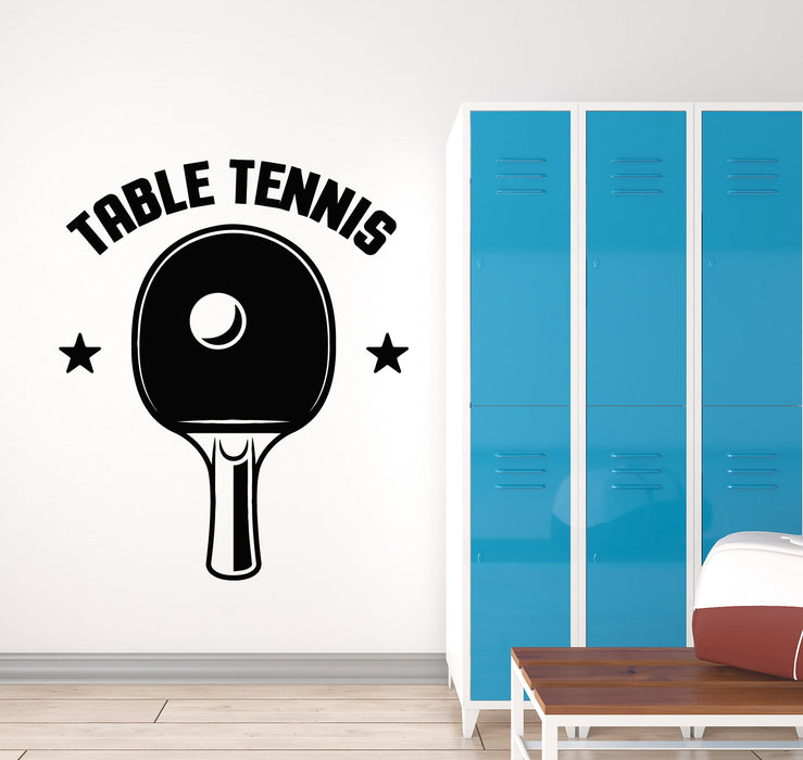 Vinyl Wall Decal Table Tennis Rocket Olympic Games Sport Decor Stickers Mural (g4035)