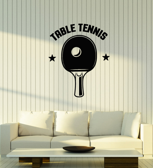 Vinyl Wall Decal Table Tennis Rocket Olympic Games Sport Decor Stickers Mural (g4035)
