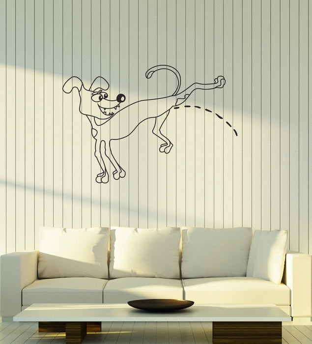 Vinyl Decal Wall Sticker Kids Room Pissing Dog Animal Bully Unique Gift (g042)