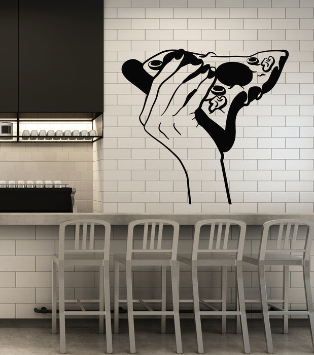 Vinyl Wall Decal Pizza Slice Pizzeria Italian Tasty Food Cooking Stickers Mural (g1867)