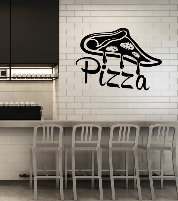 Vinyl Wall Decal Pizza Slice Pizzeria Italian Restaurant Kitchen Dining Room Interior Stickers Mural (ig5841)