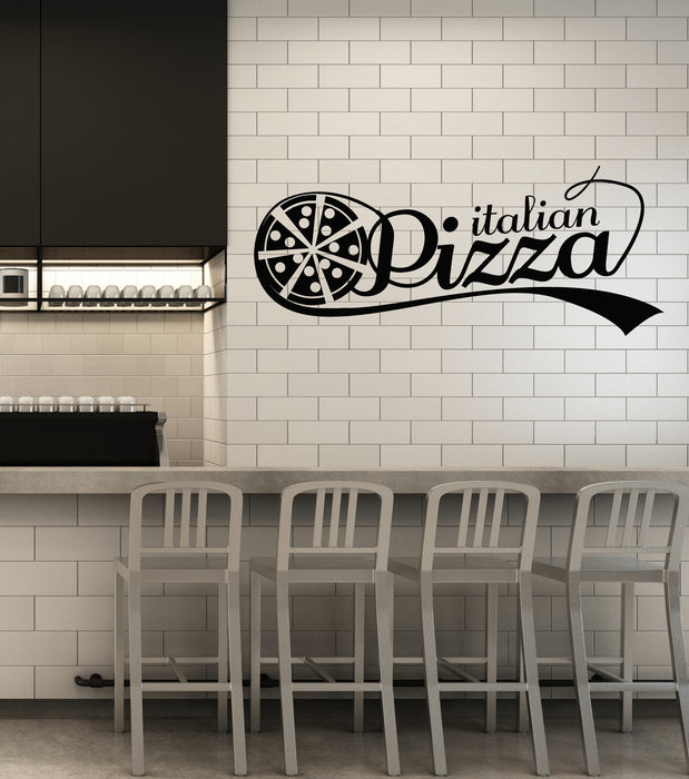 Vinyl Wall Decal Italian Pizza Hot Food Store Pizzeria Tasty Menu Stickers Mural (g2317)