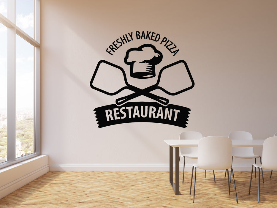 Vinyl Wall Decal Freshly Baked Pizza Italian Food Restaurant Stickers Mural (g655)