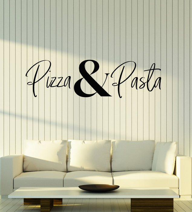 Vinyl Wall Decal Pizza Pasta Italian Cuisine Food Italia Restaurant  Stickers Mural (g7664)