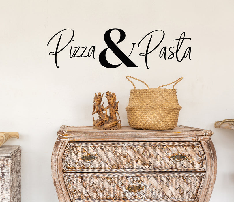 Vinyl Wall Decal Pizza Pasta Italian Cuisine Food Italia Restaurant  Stickers Mural (g7664)