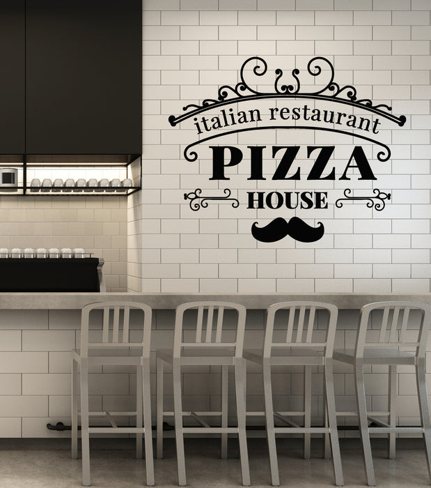 Vinyl Wall Decal Restaurant Italian Food Pizza House Store Stickers Mural (g3487)