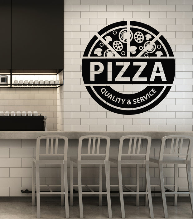 Vinyl Wall Decal Pizza Slice Italian Food Restaurant Pizzeria Stickers Mural (g3541)