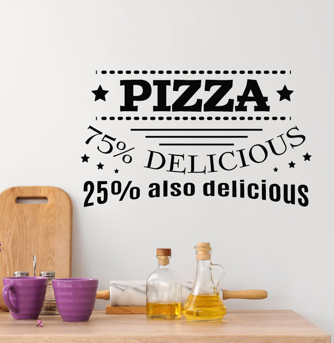 Vinyl Wall Decal Pizza Delicious Pizzeria Restaurant Tasty Food Stickers Mural (g5562)