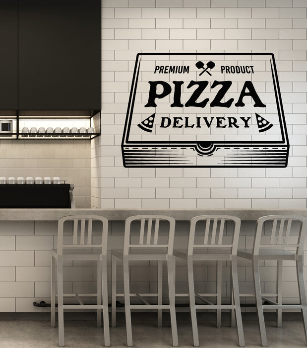 Vinyl Wall Decal Pizza Store Delivery Italian Food Restaurant Stickers Mural (g6283)