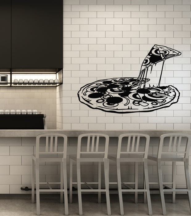 Vinyl Wall Decal Pizza Store Italian Restaurant Food Pizzeria Decor Stickers Mural (g6925)