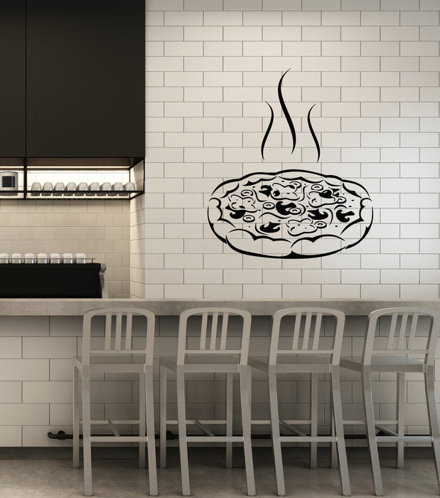 Vinyl Wall Decal Hot Pizza Italian Cuisine Fresh Food Restaurant Stickers Mural (g7829)