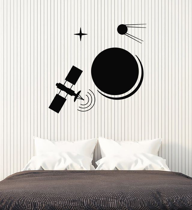 Vinyl Wall Decal Planetarium Planets Space Cosmic Astronaut Stickers Mural (g4456)