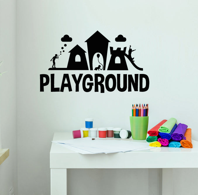 Vinyl Wall Decal Playground Children Playing Kids Room Decor Stickers Mural (g8271)