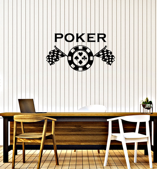 Vinyl Wall Decal Poker Chips Room Casino Gambler Gambling Interior Stickers Mural (ig5932)