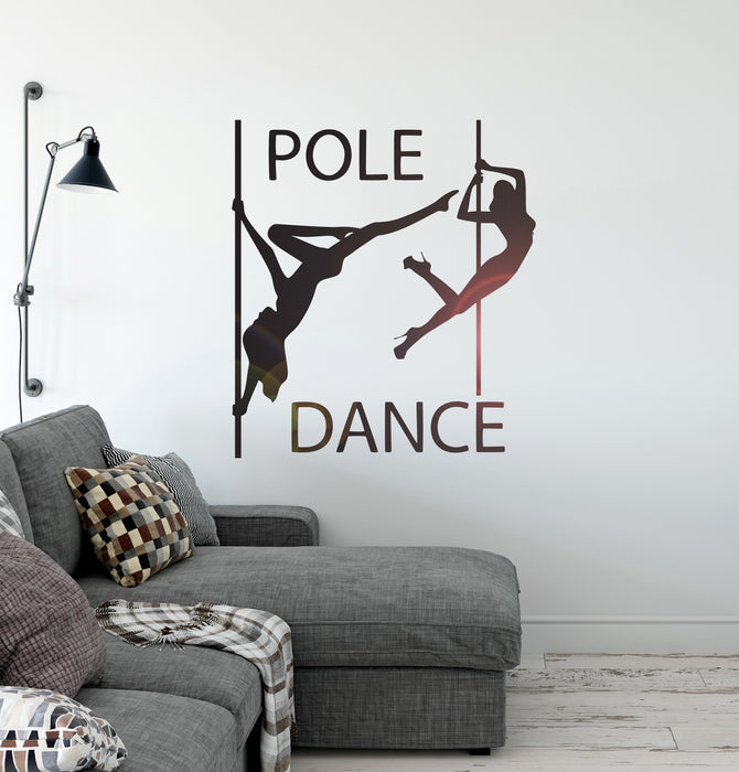 Wall Stickers Vinyl Decal Pole Dance Sexy Girls with No Clothes Passion Unique Gift (ig468)