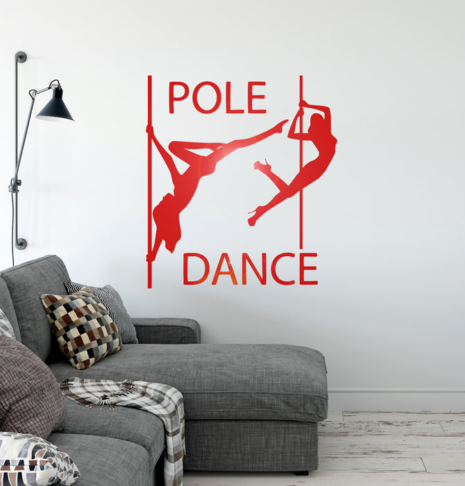 Wall Stickers Vinyl Decal Pole Dance Sexy Girls with No Clothes Passion Unique Gift (ig468)