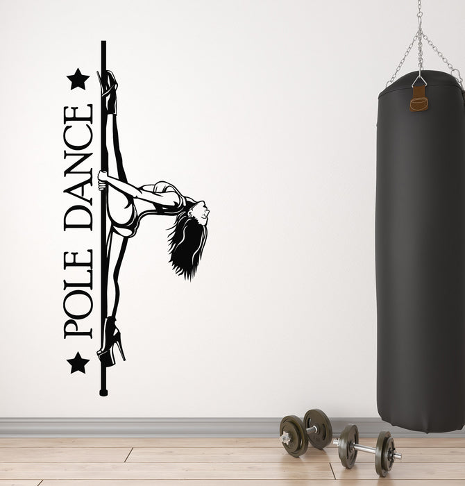 Autocollant mural en vinyle Pole Dance Sexy Woman Striptease Night Club Autocollants pour adultes Mural (g3011)