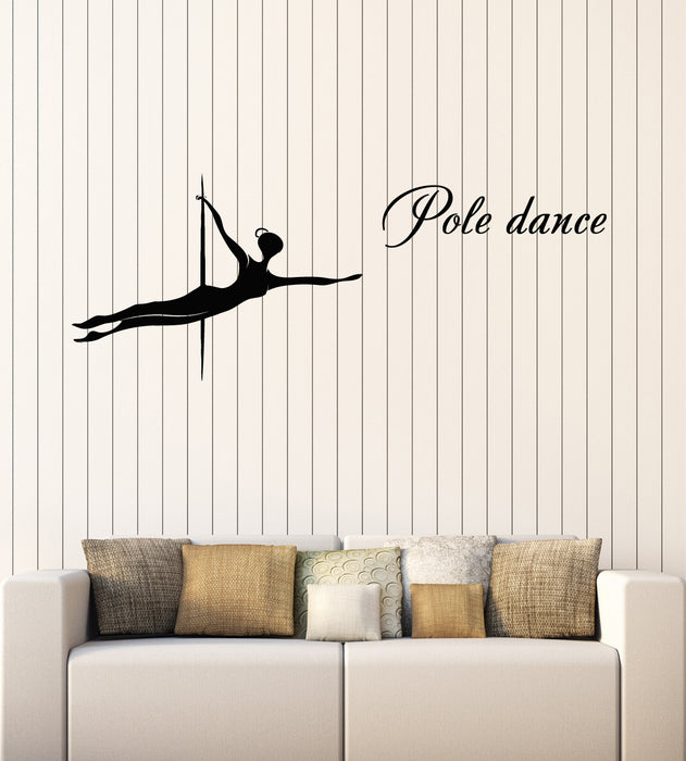 Vinyl Wall Decal Striptease Pole Dance Dancing School Dancer Stickers Mural (g4180)