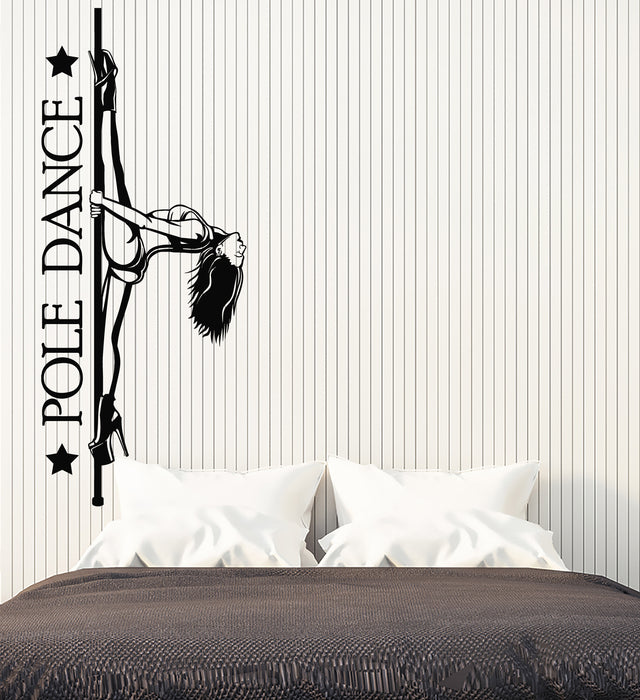 Autocollant mural en vinyle Pole Dance Sexy Woman Striptease Night Club Autocollants pour adultes Mural (g3011)
