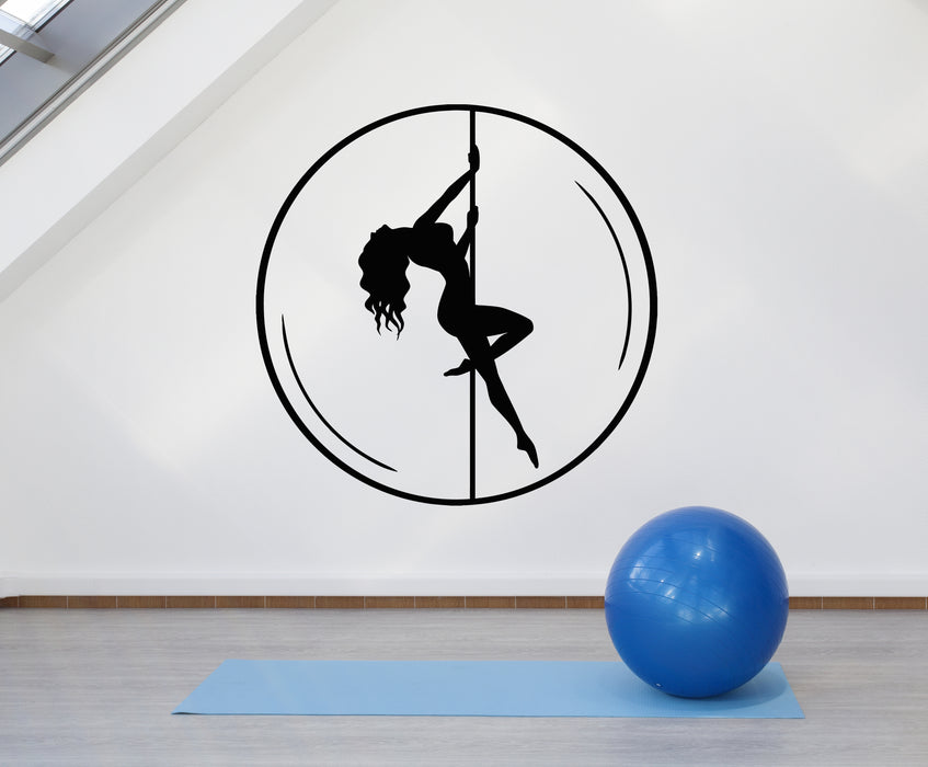 Vinyl Wall Decal Pole Dance Sexy Naked Girl Dancing Night Club Stickers Mural (g4968)