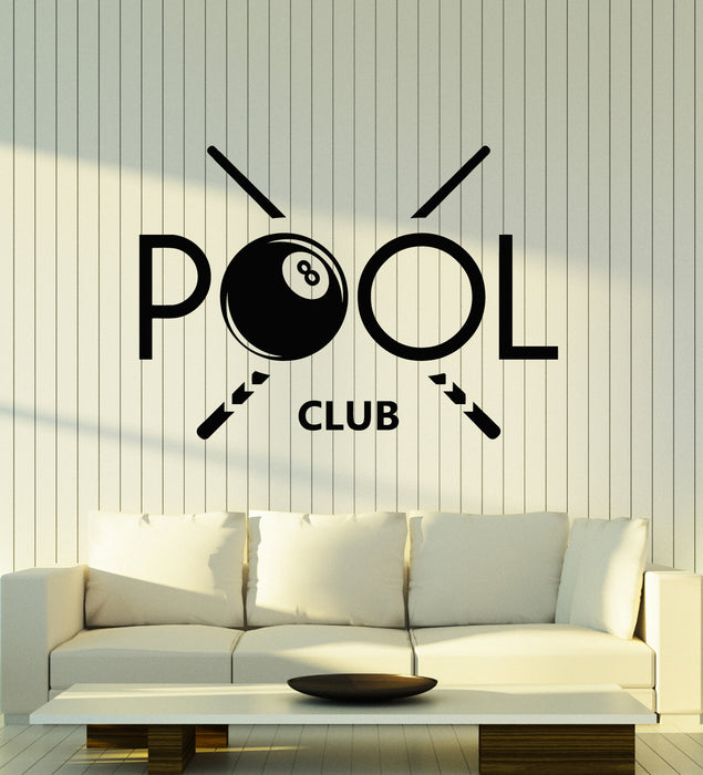 Vinyl Wall Decal Billiards Hobbies Player Sports Pool Club  Stickers Mural (g4983)