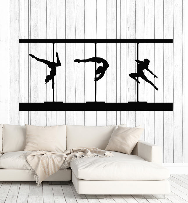 Vinyl Wall Decal Pole Dance Striptease Night Club Sexy Dancers Stickers Mural (g4876)