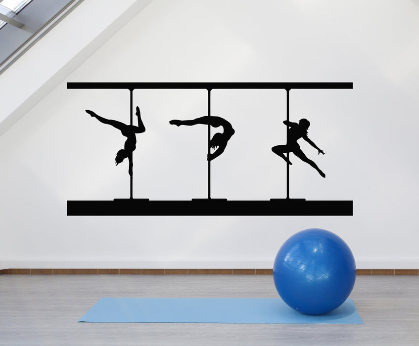 Vinyl Wall Decal Pole Dance Striptease Night Club Sexy Dancers Stickers Mural (g4876)