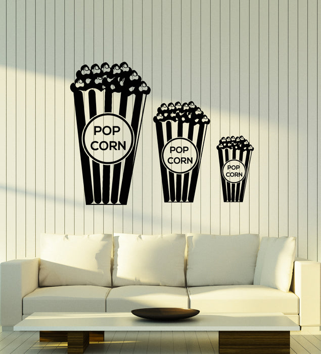 Vinyl Wall Decal Popcorn Movie Lover Movie TV Cinema Room Stickers Mural (g2502)