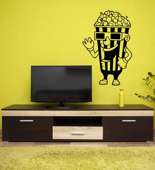 Vinyl Wall Decal Cinema TV Film Movie House Popcorn Stickers Mural (g4324)