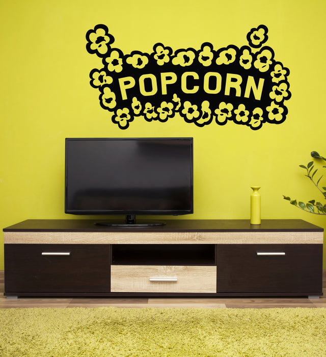 Vinyl Wall Decal Movie Time Popcorn Fast Food Cinema Room Stickers Mural (g5399)