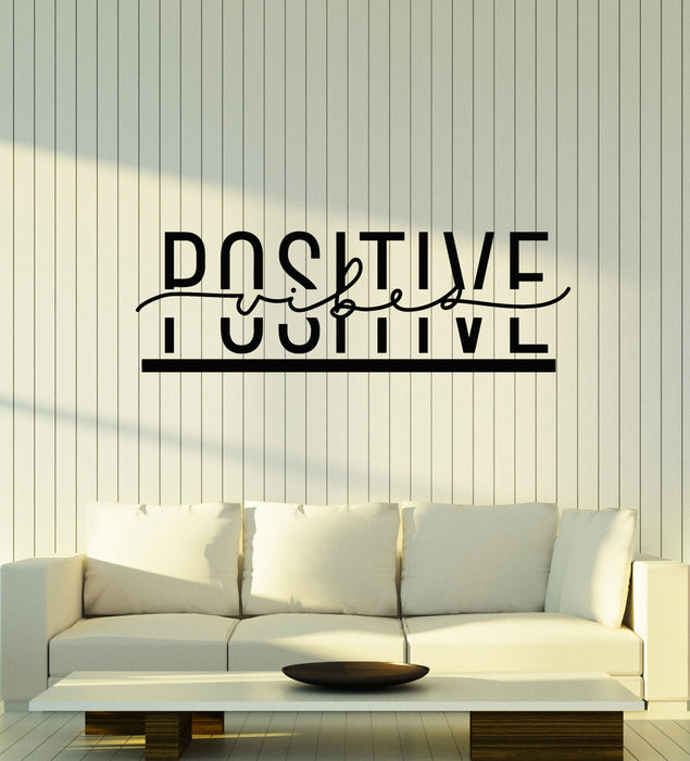 Vinyl Wall Decal Inspirational Words Positive Vibes Home Decor Idea Stickers Mural (g1959)