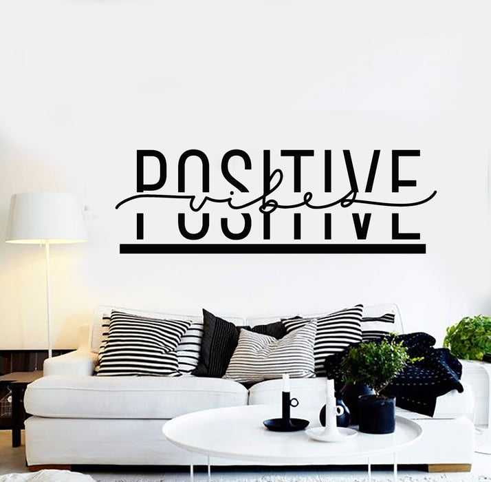 Vinyl Wall Decal Inspirational Words Positive Vibes Home Decor Idea Stickers Mural (g1959)