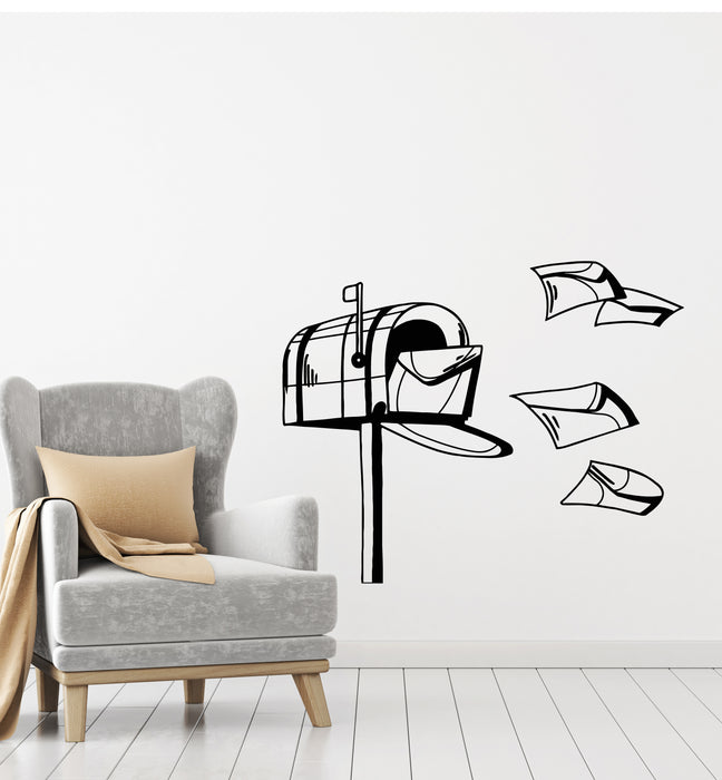 Vinyl Wall Decal Post Letter Envelope Mail Postal Worker Stickers Mural (g2515)