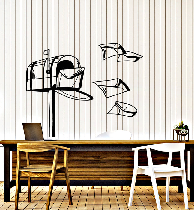 Vinyl Wall Decal Post Letter Envelope Mail Postal Worker Stickers Mural (g2515)