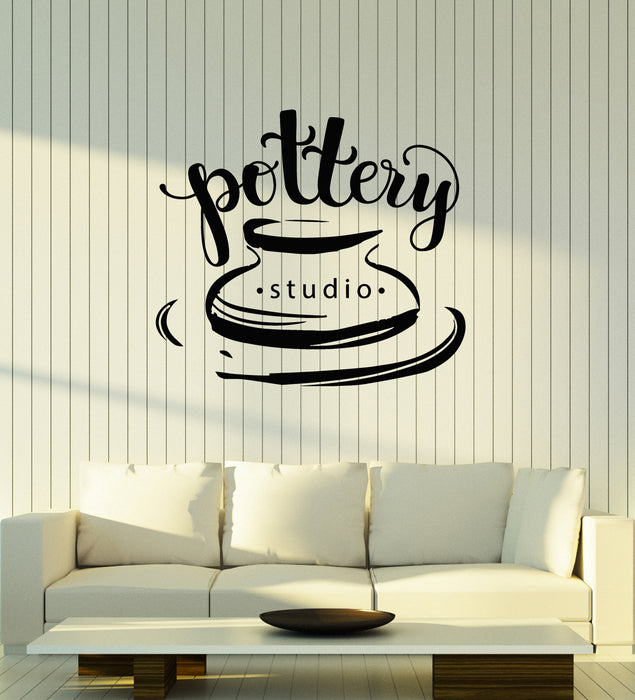 Vinyl Wall Decal Pottery Studio Ceramics Clay Tableware Workshop Stickers Mural (g4147)